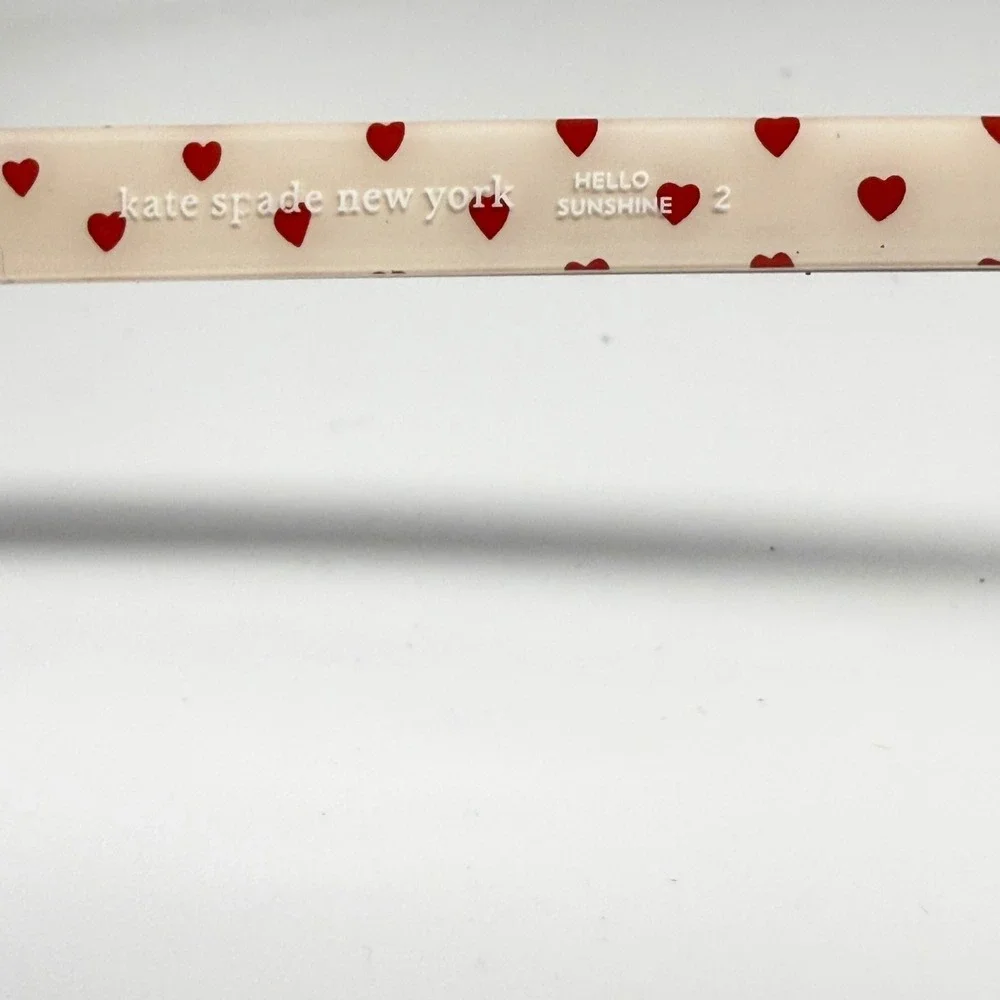 Kate Spade Wilhemina/S Sunglasses Black Square Heart Pattern 807JP 55-18-140